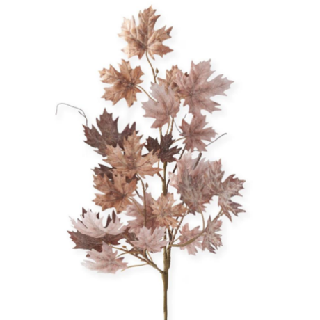Artificial Sugar Maple Leaf Stem — 34 Inch Dusty Mauve Fall Greenery Supply-42795A K & K Interiors