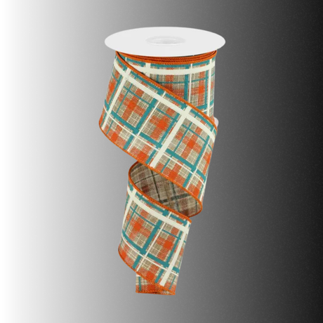 Fall Plaid Wired Ribbon 2.5 Inch x 10 Yards-RGC154401 Craig Bachman