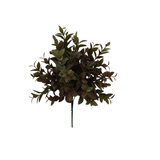 Fall Ruscus Bush | Burgundy Green Foliage Filler | 14" x 5 Stems-40489 Golden Bell