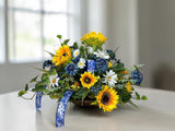 Sunflower Chinoiserie Floral Arrangement 22 Inch Decor TCT Crafts