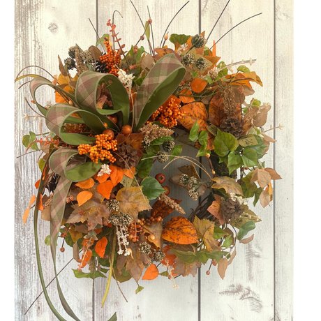 Fall Grapevine Wreath 22 Inch Door Decor TCT Crafts
