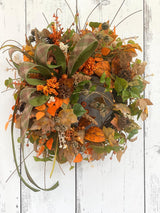 Fall Grapevine Wreath 22 Inch Door Decor TCT Crafts