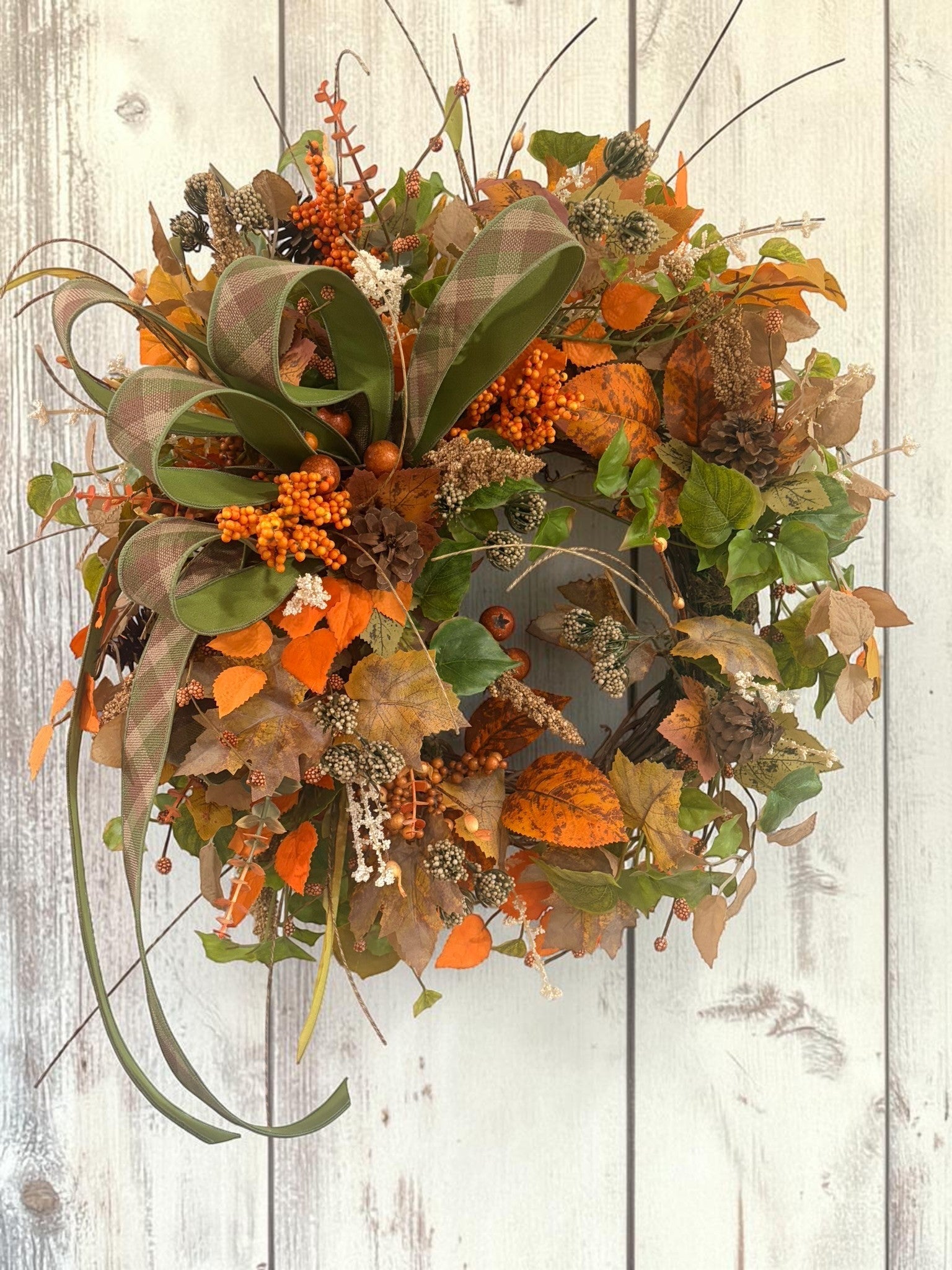 Fall Grapevine Wreath 22 Inch Door Decor TCT Crafts