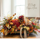 Fall Pumpkin Centerpiece 34 Inch Table Arrangement TCTCrafts