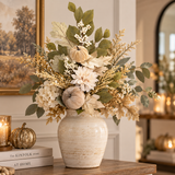 30" Neutral Velvet Pumpkin & Dahlia Berry Spray-85295 Golden Bell
