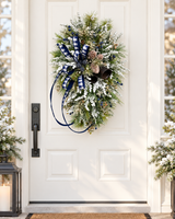 Rustic Winter Pine Swag with Bells and Blue Berries – Farmhouse Christmas Decor TCT Crafts
