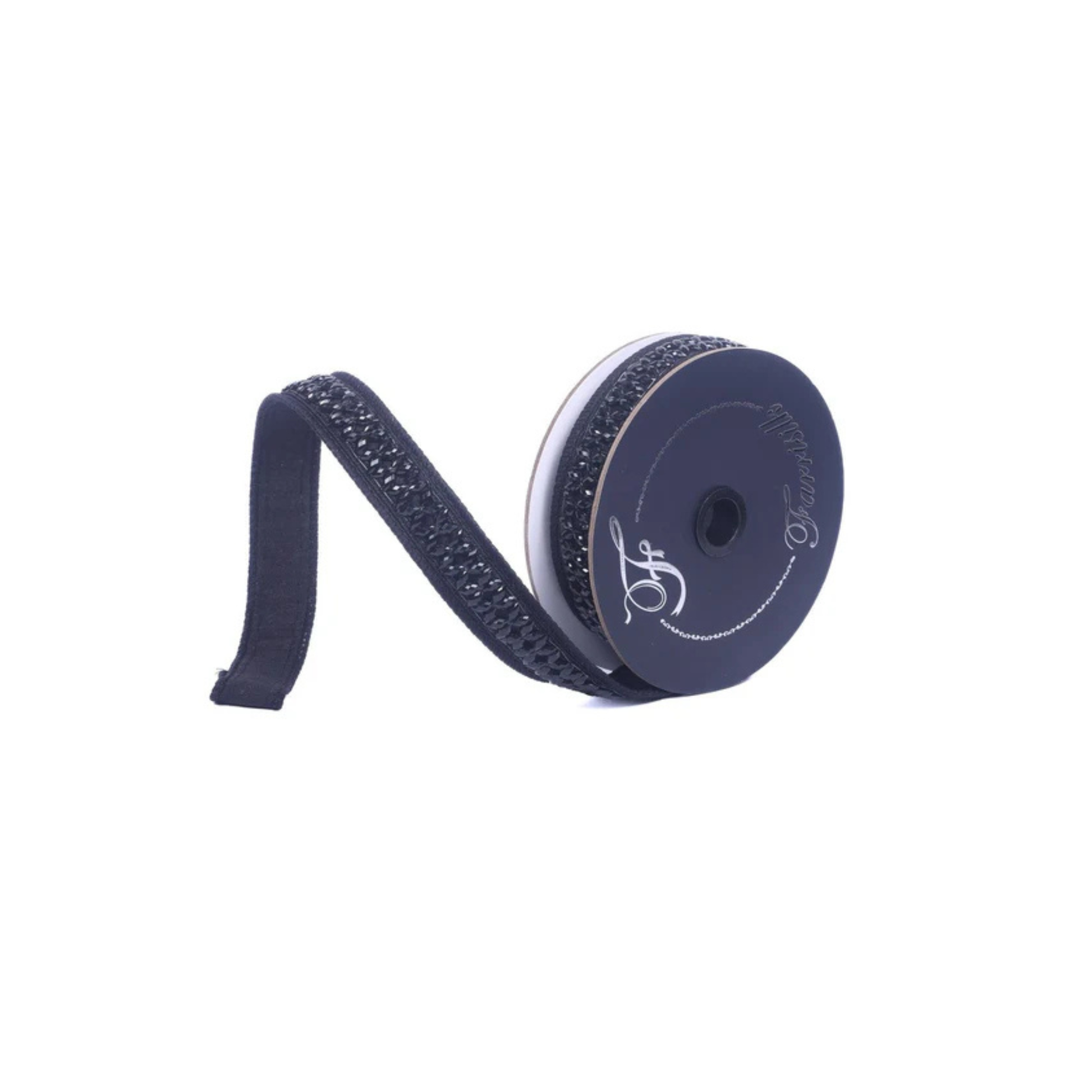 Farrisilk Black Bewitched Wired Ribbon 1 Inch 5 Yards-HR057-92 Farrisilk