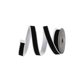 Farrisilk Black White Wired Ribbon 1” x 10yd | Designer Ribbon-HR012-92 Farrisilk