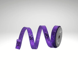 Glow in the Dark Glitter Wired Ribbon 1” x 10yd | Purple Designer Ribbon-HR007-27 Farrisilk