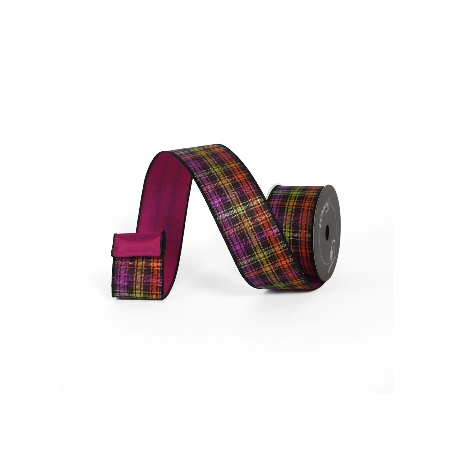 Farrisilk Halloween Plaid Wired Ribbon 2.5” x 10yd | Designer Ribbon-HR024-32 Farrisilk
