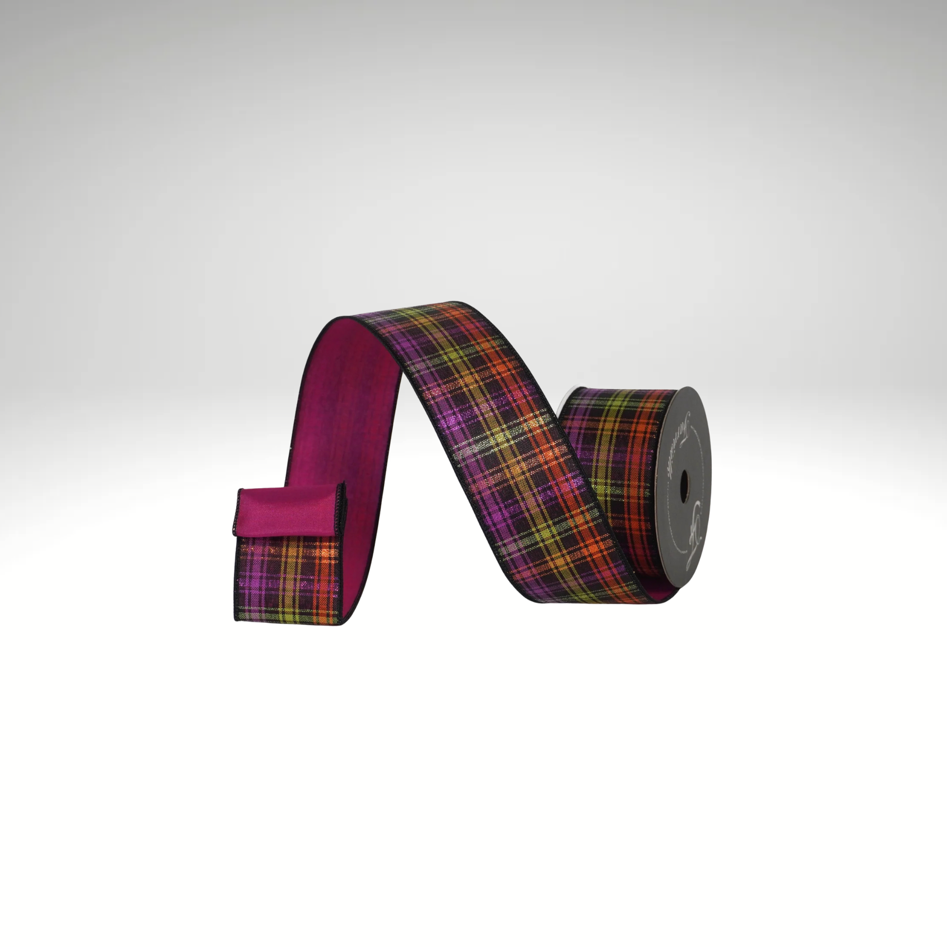 Farrisilk Halloween Plaid Wired Ribbon 2.5” x 10yd | Designer Ribbon-HR024-32 Farrisilk