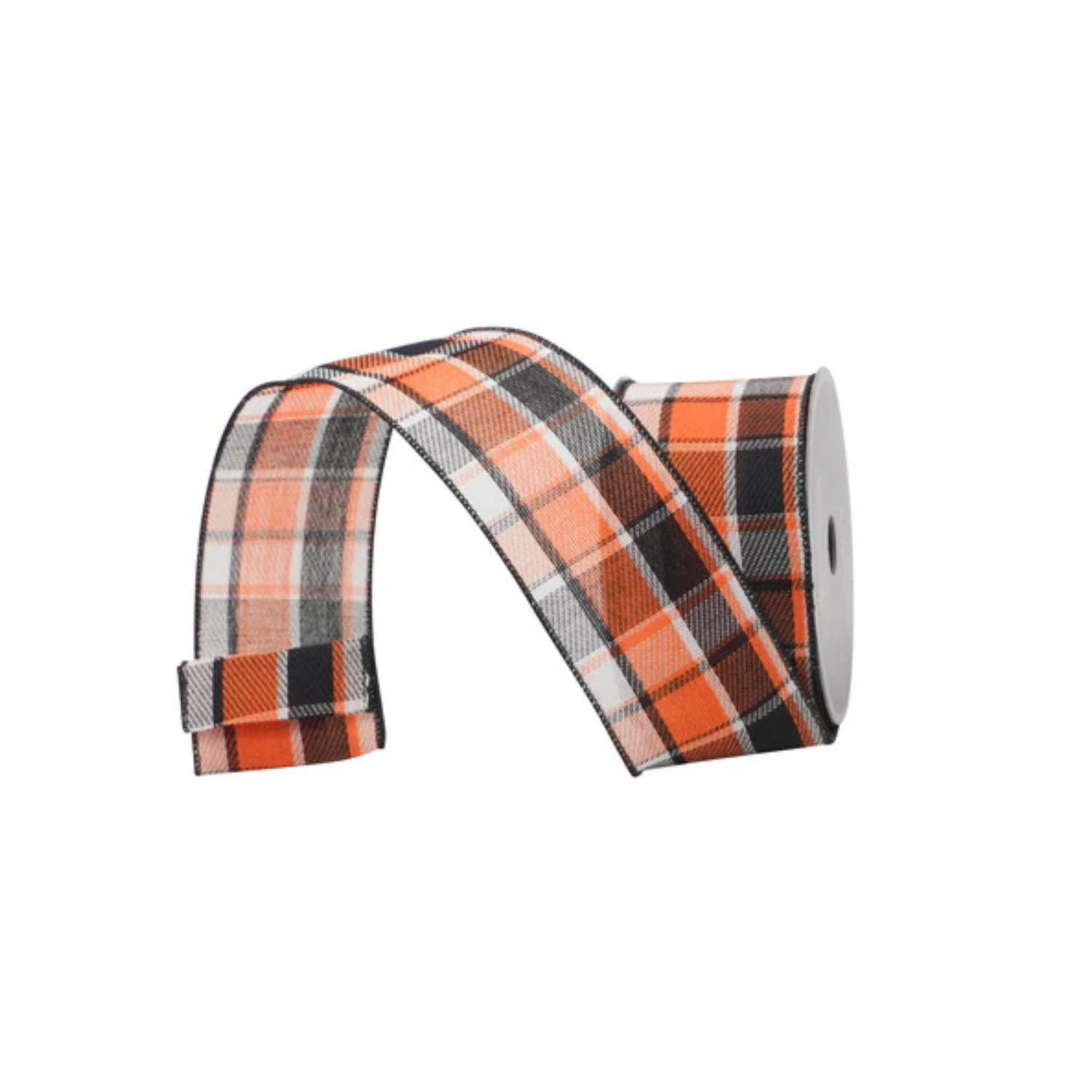 Farrisilk Pumpkin Plaid Wired Ribbon 2.5 Inch 10 Yards-RS261-87 Farrisilk