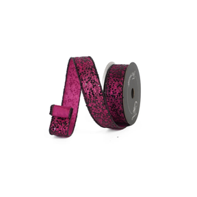 Farrisilk Spindle Web Wired Ribbon 1.5” x 10yd | Hot Pink Designer Ribbon-HR020-15 Farrisilk