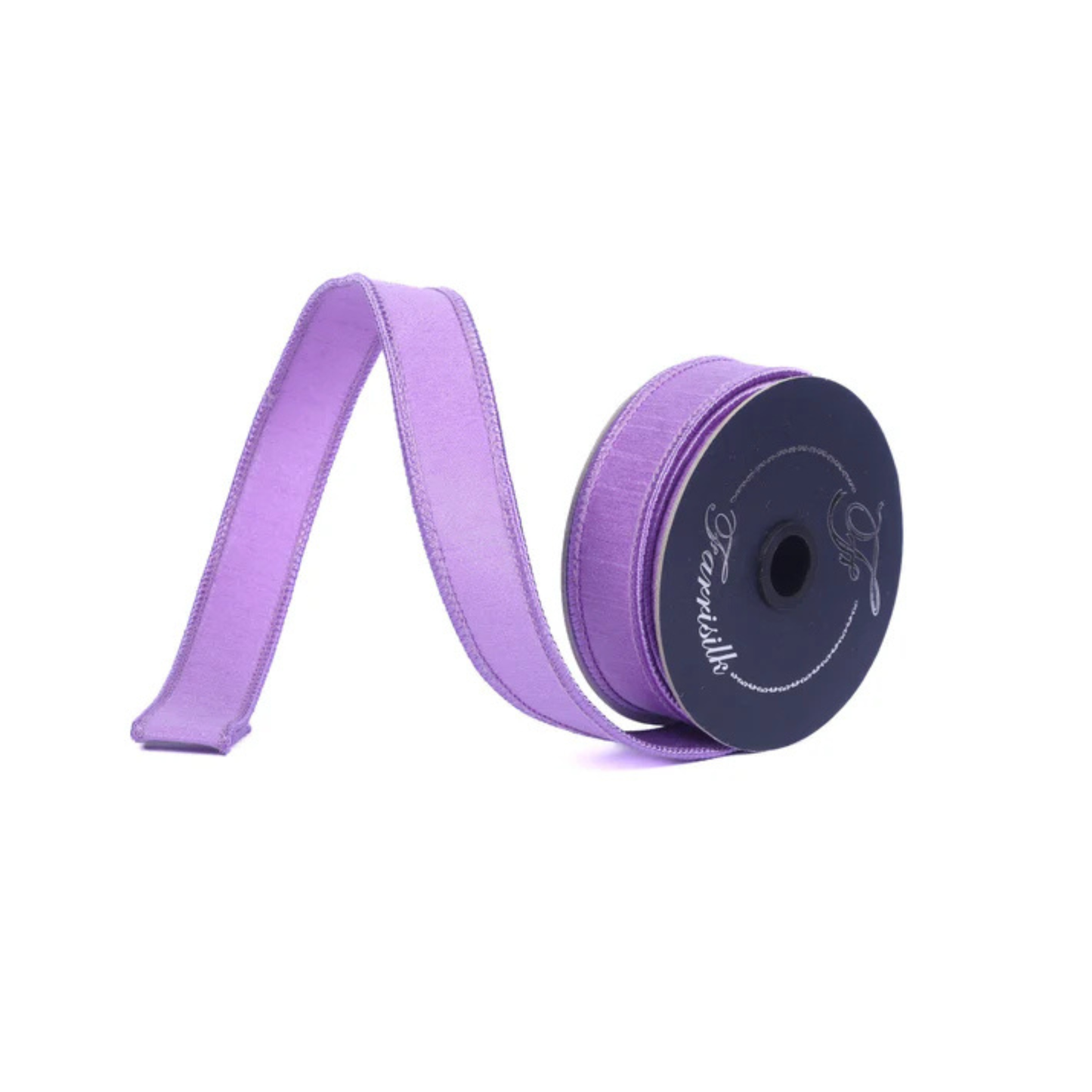 Farrisilk Lavender Silky Sheen Wired Ribbon 1 Inch Designer Ribbon-SR154-70 Farrisilk