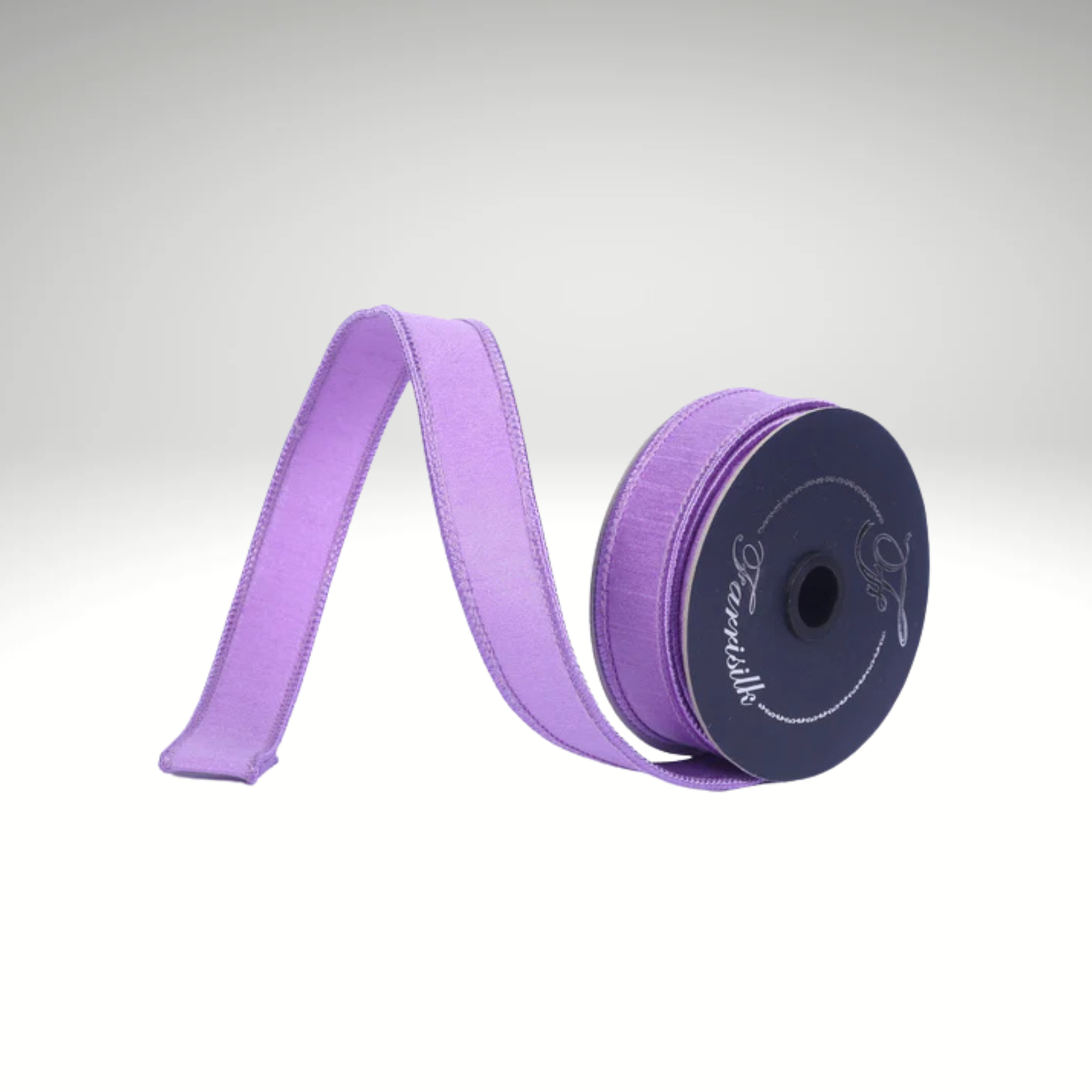 Farrisilk Lavender Silky Sheen Wired Ribbon 1 Inch Designer Ribbon-SR154-70 Farrisilk