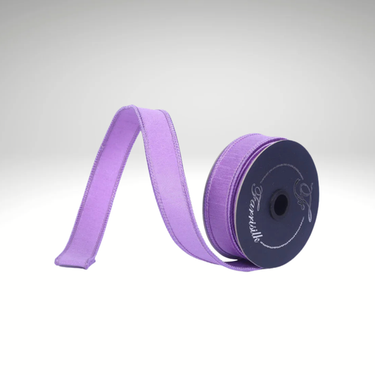 Farrisilk Lavender Silky Sheen Wired Ribbon 1 Inch Designer Ribbon-SR154-70 Farrisilk