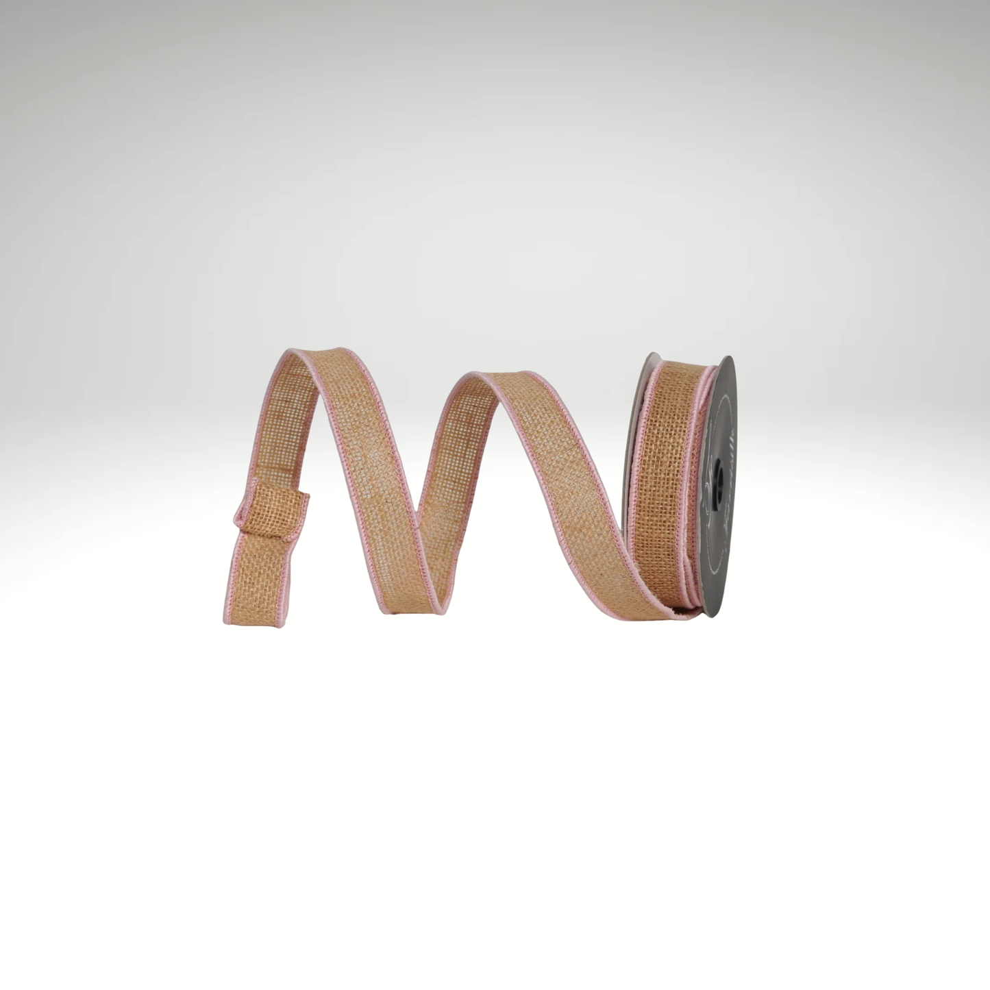 Farrisilk Pink Burlap Accent Wired Ribbon-SR096-14 Farrisilk