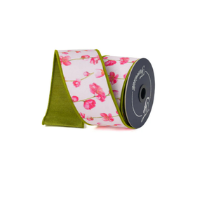 Farrisilk Cherry Blossom Wired Ribbon 2.5 Inch-SR010-14 Farrisilk