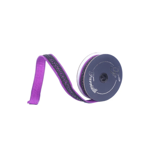 Farrisilk Purple Bewitched Wired Ribbon 1 Inch 5 Yards-HR057-27 Farrisilk