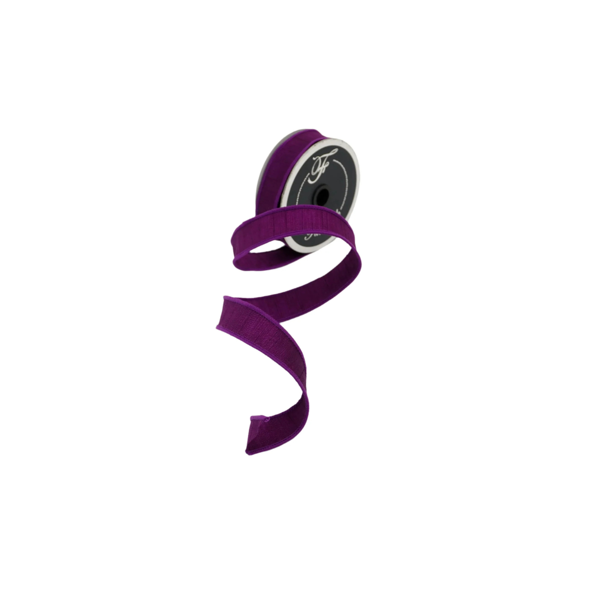 Farrisilk Purple Shabby Silk Wired Ribbon 1” x 10yd | Designer Ribbon-RK114-27 Farrisilk