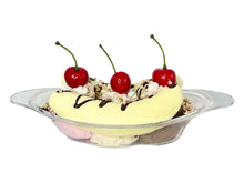 Load image into Gallery viewer, Faux Banana Split Ice Cream Display - Kitchen Decor, Photography Props, Movie Props- Non-Edible Decorative Prop -  TCT Crafts