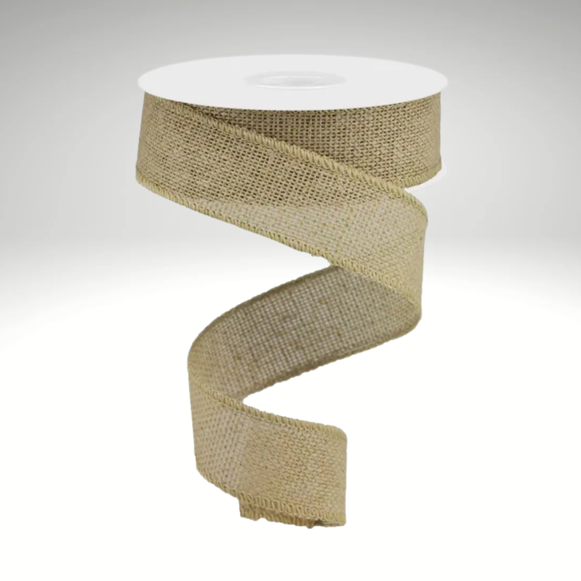 Natural Faux Burlap Wired Ribbon 1.5"x10yd-RG01895 Craig Bachman