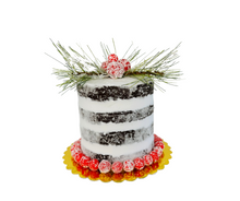 Load image into Gallery viewer, Charming Holiday Delight: 4&quot; Faux Mini Naked Cake Food Prop
