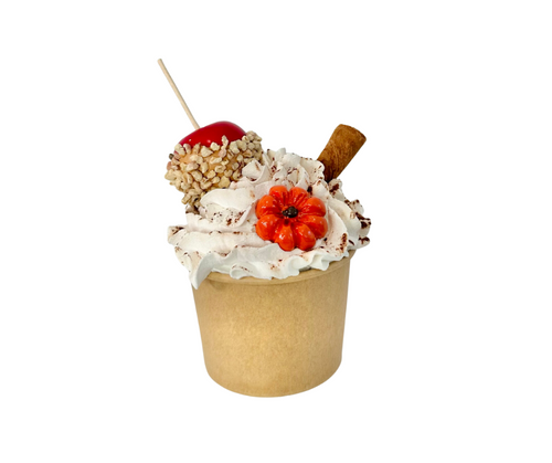 Fake Fall Pumpkin Spice Cupcake Tiered Tray Decor-TCT1539