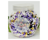 150g Purple Eyes Halloween Polymer Clay Sprinkle Mix - Ideal for Fake Bakes, Clay Art, Slime - Spooky, Mysterious, and Festive TCTCrafts