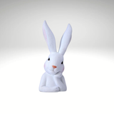 White Flocked Easter Bunny Bust 15 Inch-MT27069-WHT