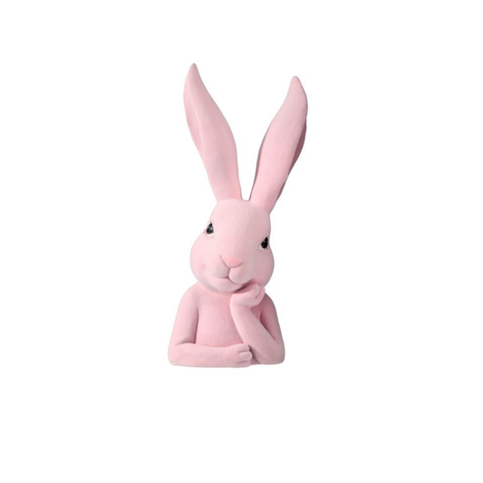 Pink Flocked Easter Bunny Bust 15 Inch-MT27069-PINK