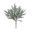 20" Snowy Pine Bush – Flocked Plastic Greenery Stem for Winter Arrangements Golden Bell