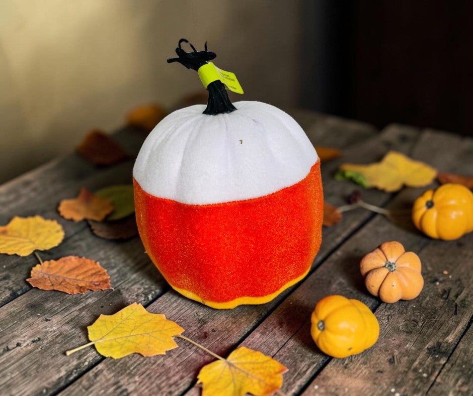 Candy Corn Foam Pumpkin Fall Decor 7 Inch-56697HAL TCT Crafts
