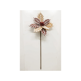 Frosted Gingerbread Leaf Pick | Glittered Christmas Cookie Decor | 24" Pick-65798 Golden Bell