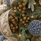 24" Frosted Gold & Bronze Berry Stem-40548 Golden Bell