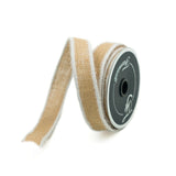Farrisilk 1" Frosty Burlap Wired Ribbon-RK374-01 Farrisilk
