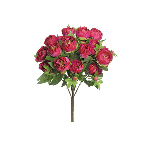 23" Fuchsia Pink Artificial Peony Bush – Faux Peonies for Weddings & Home Decor 5300-FU Select Artificials