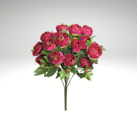 23" Fuchsia Pink Artificial Peony Bush – Faux Peonies for Weddings & Home Decor 5300-FU Select Artificials