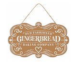Gingerbread Baking Company Sign | Embossed Tin Christmas Decor | 11.5" Sign-MD1789E3 Craig Bachman