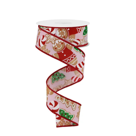 1.5"x10yd Gingerbread Cookies Christmas Wired Ribbon – Holiday Candy Ribbon for Wreaths & Crafts-RGE188115 Craig Bachman