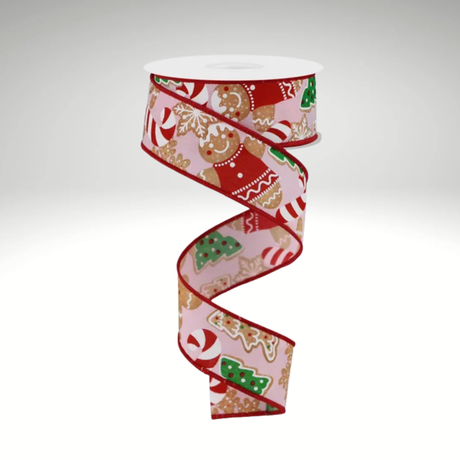 1.5"x10yd Gingerbread Cookies Christmas Wired Ribbon – Holiday Candy Ribbon for Wreaths & Crafts-RGE188115 Craig Bachman