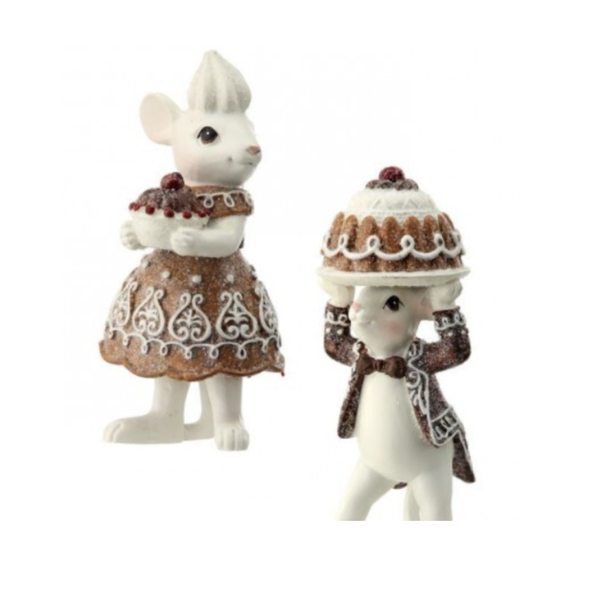 Gingerbread Mouse Figurine Set โ 4