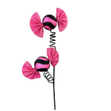 Pink and Black Glitter Candy Spray Pick — 23 Inch Pinkoween Wreath Supply-57365HTPK Liberty Floral
