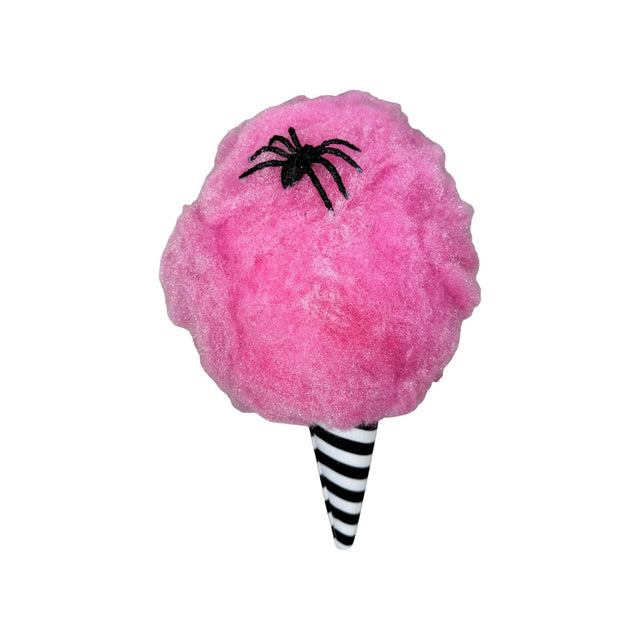 Glitter Cotton Candy Halloween Ornament — 14 Inch Pinkoween Wreath Pick-57374PK Liberty Floral
