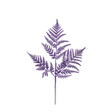 18.5" Purple Glitter Fern Leaf Spray | Halloween Gothic Floral Stem-XS244161 Craig Bachman