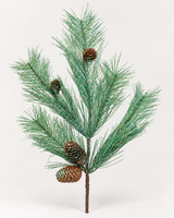 Metallic Glitter Pine Spray | Northwoods Pinecone Stem | 24" Spray-XX9483 Craig Bachman