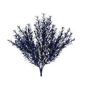 Navy Blue Glitter Rosemary Bush 13" | Holiday Floral Pick for Glam Decor-XX970419 TCTCrafts