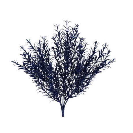 Navy Blue Glitter Rosemary Bush 13" | Holiday Floral Pick for Glam Decor-XX970419 TCTCrafts