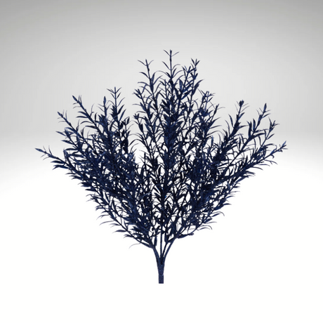 Navy Blue Glitter Rosemary Bush 13" | Holiday Floral Pick for Glam Decor-XX970419 TCTCrafts