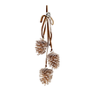 Glittered Pinecone Trio Cluster | Champagne/Taupe Ornament with Bell | 19" Cluster Impressive Enterprises, Inc.